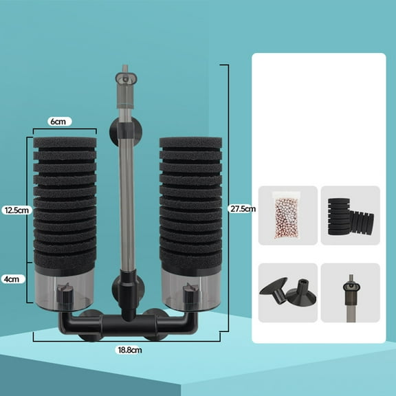 RONSHIN Fish Tank Filter Wall-mounted Reusable Biochemical Sponge Aquarium Filter With Filtration Box Biological Beads