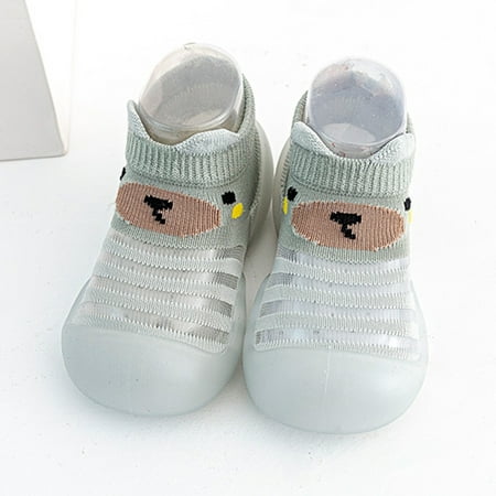 

Boys Girls Animal Prints Cartoon Socks Shoes Toddler Breathable Mesh The Floor Socks Non Slip Prewalker Shoes