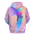 thumbnail image 3 of Colorful Hummingbird Floral Art(1)-1 Men's Women New Sweatshirt Hoodie Men's Plus Size Sweatshirt Hooded Sweatshirt 3d Printed Street Men's Cloth, 3 of 6