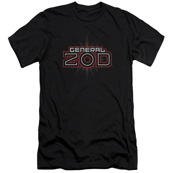 Superman Zod Logo Premium Adult Slim Fit 30/1 T-Shirt Black