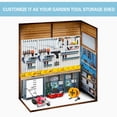thumbnail image 3 of 5 ft. W x 3 ft. D Outdoor Iron & Solid Wood Lean-To Tool Storage Shed with Two Doors and Windows, 3 of 7