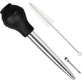 thumbnail image 1 of Basters para salsa hechos de acero inoxidable 304 y caucho, pipeta para jugo, aguja de inyección de cocina con cepillo de limpieza, 28,5*6,5 cm, 1 of 4