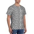thumbnail image 4 of Yiaed Weave Geometric Print Mens Short Sleeve Tight Fit T-Shirt, Crewneck Casual Tee-X-Large, 4 of 5