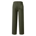 thumbnail image 5 of GBSYEWXS Children Boys Casual Pants Size 13-14 Years Stretch Solid Color Elegant Straight-Leg Army Green Trousers, 5 of 5