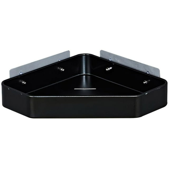 Triangular Commodity Shelf Hollowed Aircraft Aluminum Punch-Free with Hooks Hanging Storage Rack Bracket for Kitchen Bathroom Wall Corner