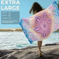 thumbnail image 5 of Siaomo Beach Towel Pool Towel, Microfiber,Quick Dry, for Wimming,Sports,Gym -73" x 32" Pink Mandala, 5 of 8