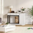thumbnail image 1 of Eastvita 47-Inch Dog Crate Side Table Features 2 Drawers/Storage Space/Suitable for Small/Medium-Sized Dogs, 1 of 6