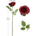 thumbnail image 2 of Artificial Rose Flower Dusty Rose Flowers Silk Flowers pcs with Long Stem Silk Roses Bouquet for Wedding Bridal Shower Party Home Decoration, 2 of 5