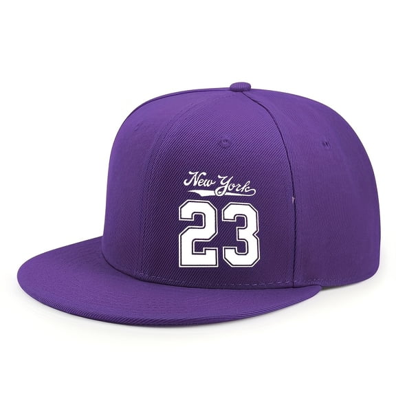 Vergiac Hip Hop Baseball Cap Hard White Brim No.23 Print Casual Summer Street Style Hat Unisex