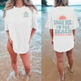 thumbnail image 2 of Puliio Womens Summer Beach Oversized Graphic Tees Short Sleeve Crewneck Top Ladies Vintage Baggy Shirts Summer Cotton Vacation Tee Tops, 2 of 6