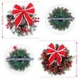 thumbnail image 6 of 13" Christmas Wreath, Mini Rustic Artificial Holiday Wreath with Bow for Front Door, Small Xmas Wreath for Decorating Walls, Windows, and Fireplace Mantels, 6 of 8