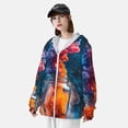 thumbnail image 3 of Lsque Modern Art Red And Blue Colors UPF 50+ Lightweight Sun Protection Men's Women's Long Sleeve Shirt, Hoodie Performance -3X-Large, 3 of 9