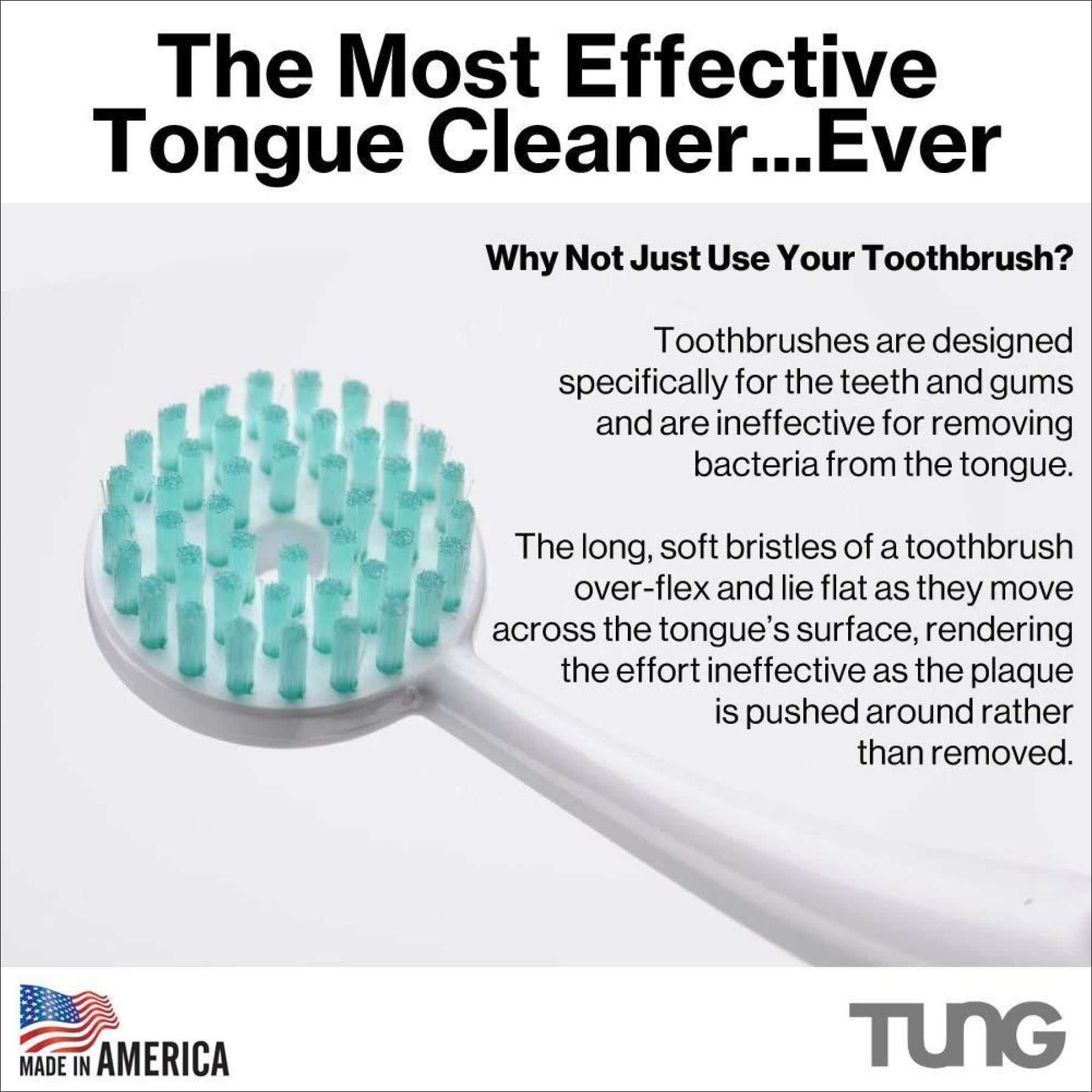 Tung Tongue Gel - Fresh Mint Tongue Cleaning Paste - Bad Breath and Halitosis - Mouth Odor Eliminator - Use with Tongue Brushes & Scrapers - Made in America (4 Pack)
