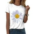 thumbnail image 4 of GEWSEY Womens Graphic Tees Sunflower Shirts Vintage Flower Graphic Tees Shirts Inspirational Tees Casual Faith Shirt Tops (White, XXL), 4 of 6