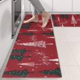 thumbnail image 2 of Kitchen Rugs Sets Of 2,Red Christmas Tree and Snow Pattern Anti Fatigue Kitchen Mat Rugs Non Slip Washable,Decorative Kitchen Floor Mats for Kitchen,Sink,Laundry,17"X47", 2 of 5