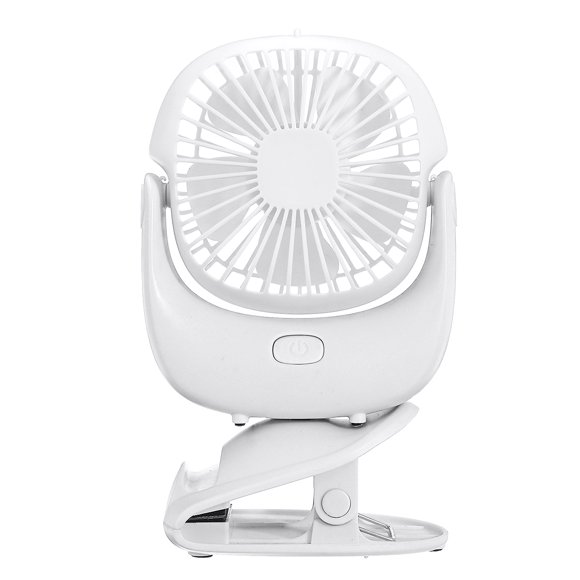 AUGIENB 360° Mini Portable Fan USB Rechargeable Battery Desk Fan Electric Summer Cooling Fan w/5 Fan Leaves, 3 Gear Speed for Car Baby Stroller Camping