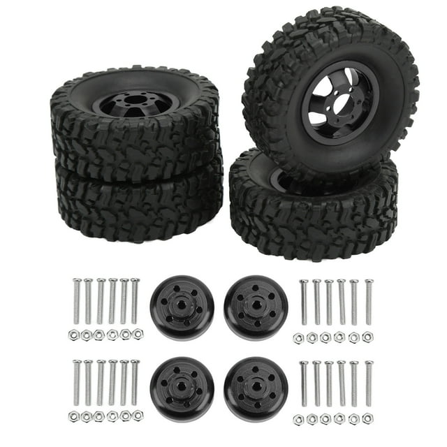 Octpeak Pneus et Roues de Voiture RC, Roues et Pneus RC 1/16 Meilleure Adhérence pour WPL C14 C24
