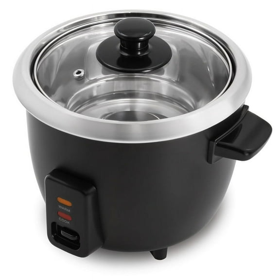 Elite Cuisine ERC506 6-cup Rice Cooker with 304 Stainless-Steel Inner Pot