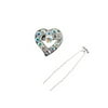 Rhinestone Heart Hair Pin - Elegant Heart Hair Pin (White)