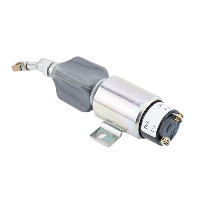 Válvula solenoide de parada del motor del generador de 12 V Interruptor de combustible de apagado de excavadora como se muestra, como se muestra