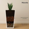 thumbnail image 2 of Maceta Cuadrada Alta Elly Decor 28 x 61 cm Color Blanco, 2 of 6