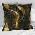 thumbnail image 2 of Designart "Opulent Black and Gold Gilding" Marble Printed Throw Pillow, 2 of 5