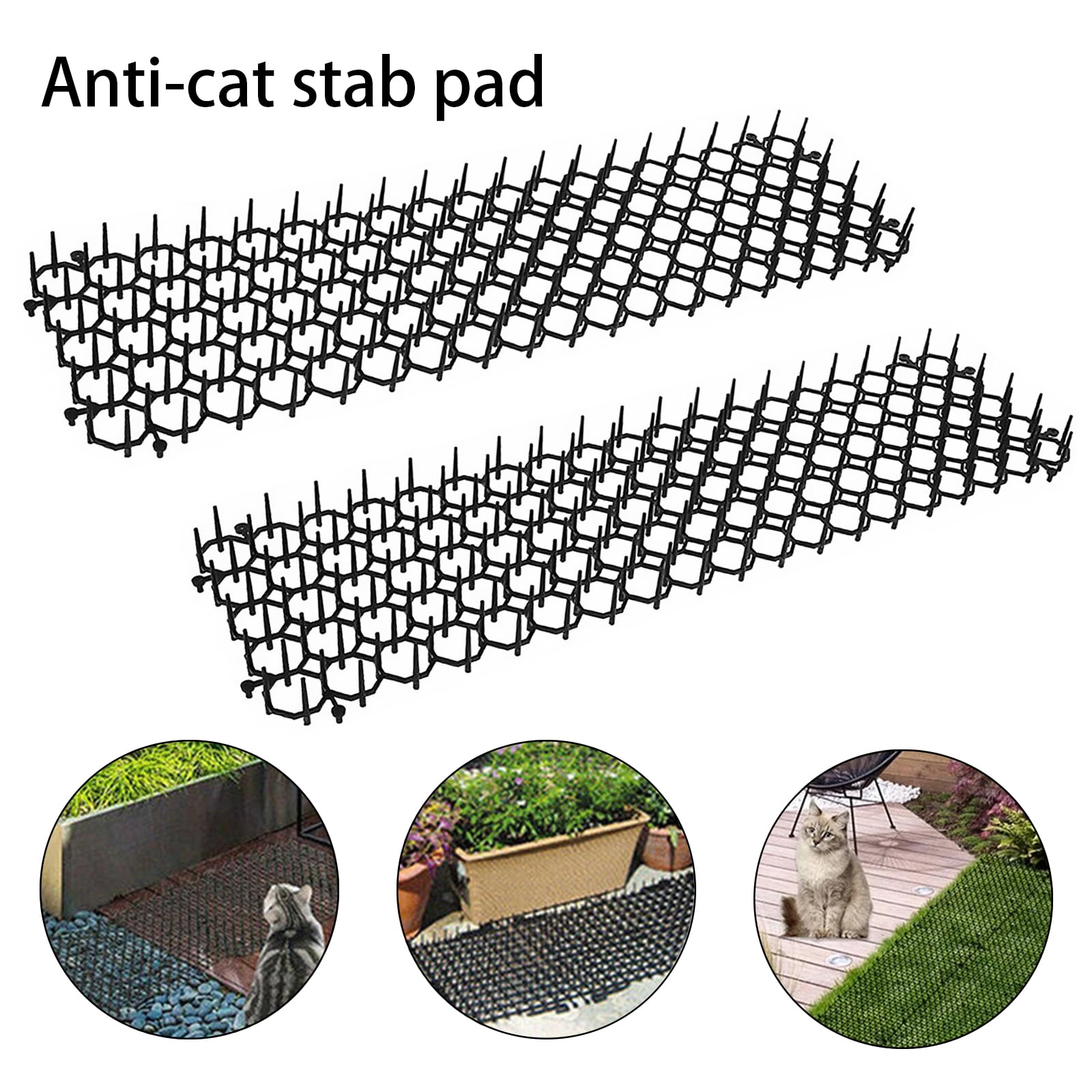 2Pcs CAT Scat Mat with Spikes,49x13cm CAT Dog Animal Spikes Repellent