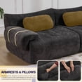 thumbnail image 6 of Muumblus Modular Sectional Sofa with Movable Ottoman, Oversized L-Shaped Cloud Sofa with Chaise, Boneless Deep Seat Living Room Couch, Black Chenille, 6 of 12