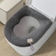 thumbnail image 1 of Funda de asiento de inodoro de felpa con forma de calabaza | Tapete de inodoro de forro polar suave y cálido con asa | Protector de asiento de inodoro extraíble y lavable para niños y adultos,, 1 of 6