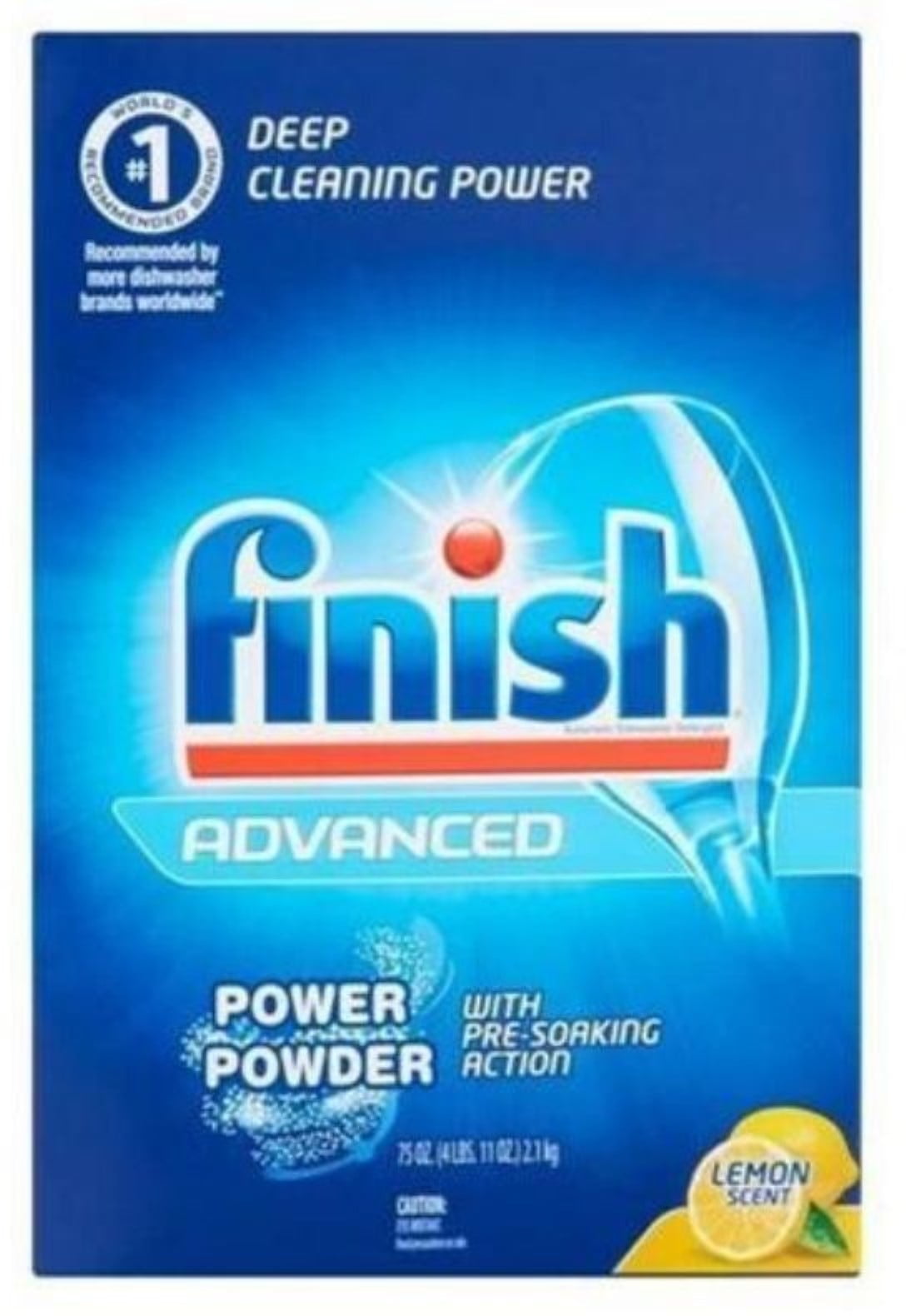3 Pack Finish Powder Dishwasher,Lemon Fresh Scent, 75 oz Walmart