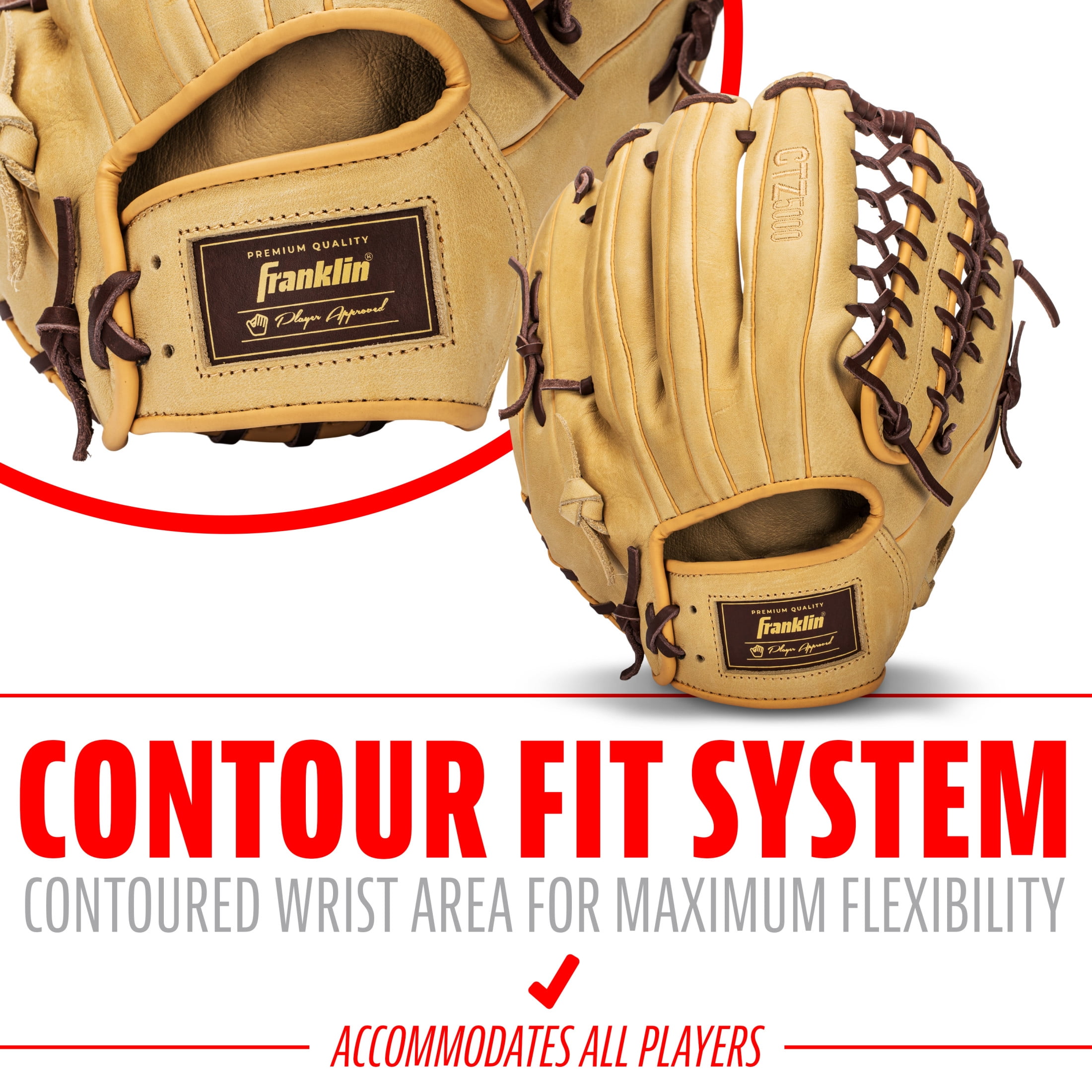 Franklin Sports Baseball Fielding Glove - Adult + Youth