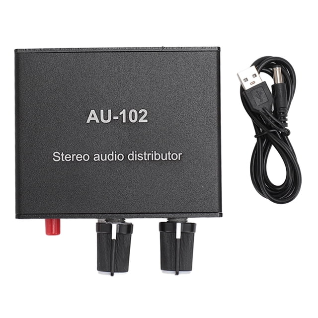 2 Channel Sound 1 Input 2 Output 3.5mm Independent Control Stereo Sound Distributor Sound Preamplifier