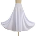 thumbnail image 4 of Fldy Women's Ruffle High Waist Elastic Waistband Dance Skirts Ballroom Dance Stage Performance White L, 4 of 7