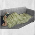 thumbnail image 5 of Botanical Soft Flannel Fleece Throw Blanket, Repeating Pattern with Silhouettes of Olive on Leafy Branches, Cozy Plush for Indoor and Outdoor Use, 60" x 80", Avocado Green Ivory, by Ambesonne, 5 of 5