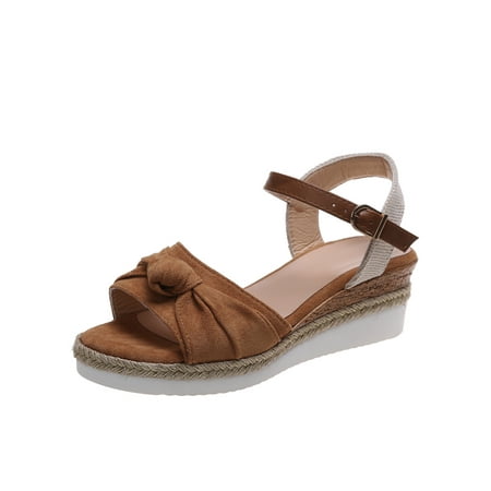 LAKIDAY Orthopedic Wedge Sandals for Women Summer Dressy Open Toe Ankle Strap Platform Sandals Casual Strappy Low Wedges Slip on Sandals Zipper Beach Sandals Dress Shoes Comfortable Outdoor Shoes