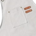 thumbnail image 3 of Delantal de lona Apron AFUN Chef para hombre y mujer, color beige, 3 of 7