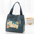 thumbnail image 2 of Bearachild Fiambrera para hombre, bolsa con asa, contenedor de comida de trabajo, bolso de mano, fiambrera portátil, cocina, oficina, reutilizable, Picnic, Cocina y Comedor Cuadrado Azul Oscuro Bearachild HA069240-04, 2 of 6