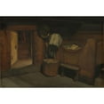 thumbnail image 3 of Olaf Isaachsen 24x18 Black Modern Framed Museum Art Print Titled - Interior from Setesdal (1866), 3 of 5