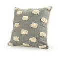 thumbnail image 6 of LR Home Ox Bay Hand-Woven Gray/Cream Dot All-Natural Cotton Pillow Cover, 6 of 9