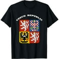 thumbnail image 2 of Czech Republic T-shirt Coat of arms Tee Flag souvenir Prague T-Shirt, 2 of 3