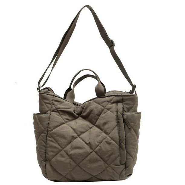 Women Quilted Tote Bag Puffer Hobo Handbag Lightweight Padding Shoulder Bag Nylon Padded Crossbody Purse Walmart
