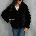 thumbnail image 7 of Qetyuw Faux Fur Hooded Coat for Women Winter Warm Long Sleeve Open Front Jacket Full Zip Up Chunky Casual Coats, 7 of 7