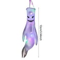 thumbnail image 5 of Sylvtty 43 Inch Halloween Ghost Windsock Flags with LED Lights Outdoor Hanging Scary Light Up Ghost Wind Socks for Tree Yard Porch Garden Decor, 5 of 7