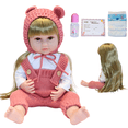 thumbnail image 1 of Muñeca Reborn Emma 55cm | Vinilo Suave Full Body | Overol rosa | Kit Completo, 1 of 4