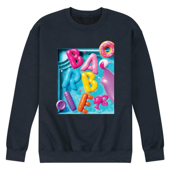 Barbie - Dream Summer Pool Floaties - Men's Crew Neck Fleece Pullover