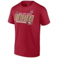 thumbnail image 2 of Men's Fanatics Branded Scarlet San Francisco 49ers 2022 NFC West Division Champions Big & Tall Divide & Conquer T-Shirt, 2 of 4