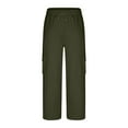 thumbnail image 2 of Womens Wide Leg Pants New Plus Size Women's Cargo Sweatpants Casual Straight Leg Lounge Pants Drawstring High Waist Joggers with Pockets Army Green 5XL, 2 of 6