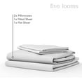 thumbnail image 7 of Five Looms Everyday Cotton Percale Sheets Set, King (Gray, 4 Piece), 7 of 7