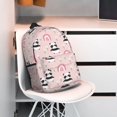 thumbnail image 3 of Goofa Cute Cartoon Panda Pattern Lightweight Student Backpack for School, Water-Resistant, Adjustable Straps, Fits 15" Laptop, Multiple Pockets for Books, Accessories, 3 of 5