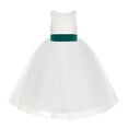 thumbnail image 2 of Ekidsbridal Girl Baptism Flower Girl Dress - Ivory Lace Tutu Tulle with Tiebow LG7noFT-A (Size: M-10), 2 of 3